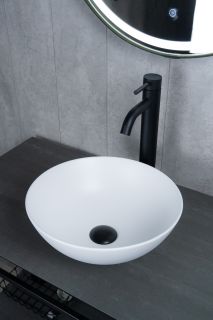 Раковина Gid 9081wm 51244 накладная белая матовая 36x36x14